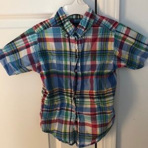 Boys Ralph Lauren 3/3T Plaid Short Sleeve Shirt
